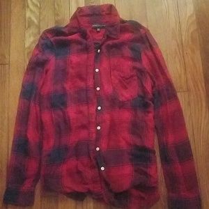 Aeropostale oversized button up plaid shirt
